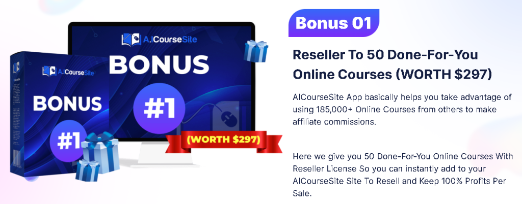 Fast action Bonuses of AICourseSite Review