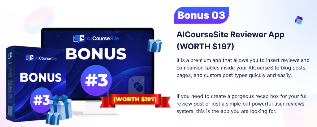 Fast action Bonuses of AICourseSite Review