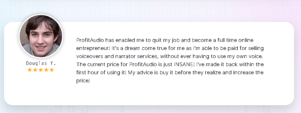 Users feedback of ProfitAudio Review