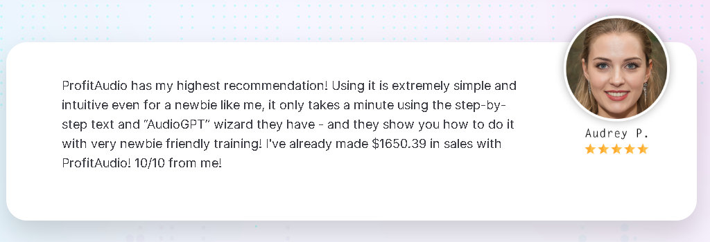 Users feedback of ProfitAudio Review