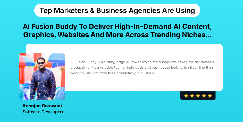 Top Marketers & Business Agencies Are Using Ai Fusion Buddy. Here Are The Review Of This Marketers.