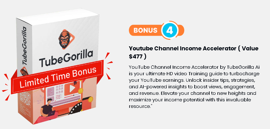 TubeGorilla Review -  Fast Action Bonuses 4