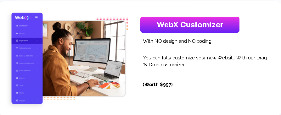 WebX Includes EVERYTHING and This image preserves to including WebX Customizer