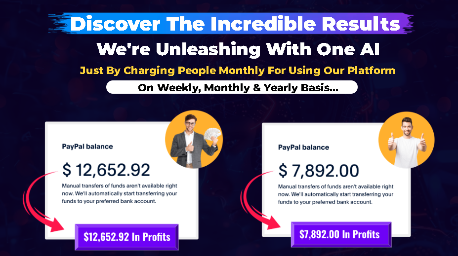 "this image showcasing profit amounts from using an AI platform with PayPal balances and earnings highlighted."