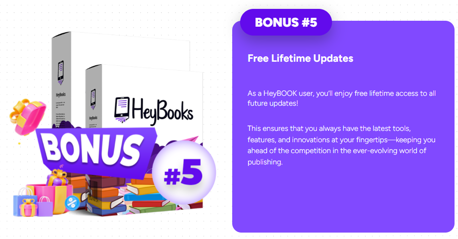 This image showing to the fast action bonuses with bonus number 5 of HeyBOOKS Review