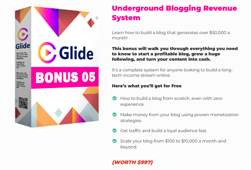 This image shows the fast action bonuses of bonus number 5 at Glide review