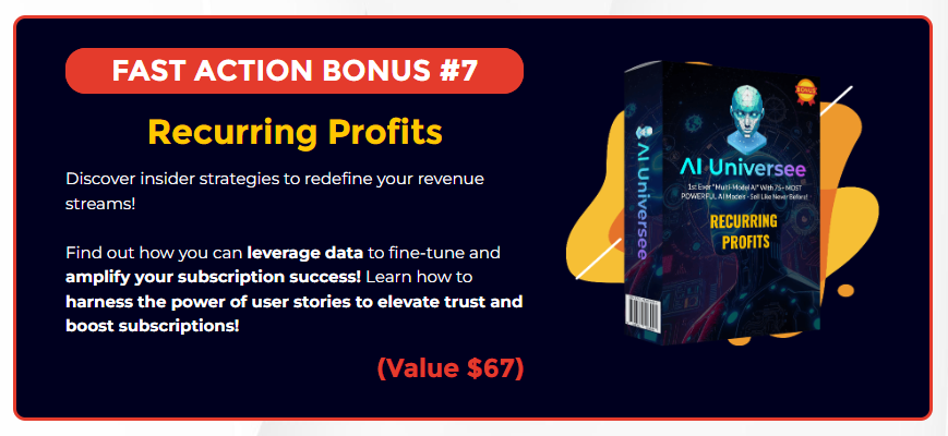 This image show the fast action bonuses of bonuses no 7 at AI Universee Review